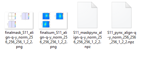 Files saved after preprocessing